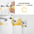 thumbnail image 2 of Spring Yellow Flowers No Hooks Shower Curtain with Snap-in Liner Country Watercolor Floral Plant Green Leaf Shower Curtains for Bathroom, Waterproof, Easy Install, Washable 36"x72", 2 of 9