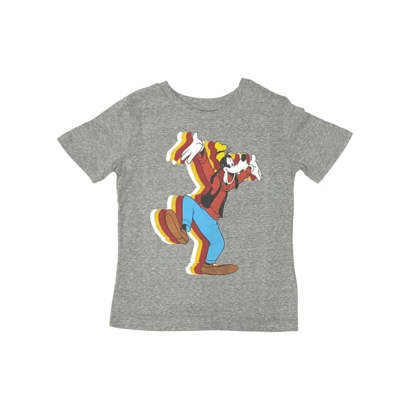Jumping Beans Disney Boys Distressed Gray Short Sleeve Goofy Dog Tee Shirt 5