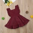 thumbnail image 5 of Cenuakty Toddler Girl Suspender Skirt, 6M-5T  Sleeve Straps Dress, Baby Party Velvet Corduroy Casual Sundress, 5 of 8