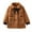 Brown, variant on Curuila Toddler Girls Boys Outerwear Thick Warm Windproof Long Sleeve Solid Long Coat With Button Pocket Beige Size 3-4 Years