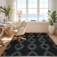 thumbnail image 3 of Design&I 6'x9' Washable Area Rug Snag-Free Round Skin Gothic Reptile Scaled Mosaic Coiled Snake Serpent Refined Structured for Dining Room, Under Table, Office, 3 of 7