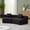 Black, variant on Sailvan Chenille Semi Circular Sofa Sectional, Curved Symmetrical Modular Couch with 2 Pillows for Living Room, Office, No Assembly Required Beige