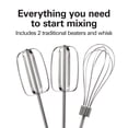 thumbnail image 4 of Hamilton Beach 6-Speed Electric Hand Mixer for Baking, 250W, QuickBurst, Snap-On Storage Case, Traditional Beaters & Whisk, White (62682G), 4 of 8