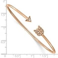 thumbnail image 2 of Primal Gold 14 Karat Rose Gold Diamond Arrow Cuff Bangle, 2 of 2