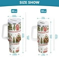 thumbnail image 6 of Yayeee 40oz Stainless Steel Tumbler with Straw and Handle Double-Wall Insulated Travel Water Bottle, Red Christmas House, 6 of 8