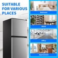 thumbnail image 4 of 4.5 Cu.ft Compact Refrigerator 2 Door with Freezer,7 Adjustable Thermostat & 4 Removable Glass Shelves,Large Size Refrigerator for Garage/Bedroom/Kitchen/Apartment and Office,Sliver, 4 of 9