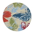 thumbnail image 4 of WYYP  Round Fitted Tablecloth with Elastic Edge, Waterproof Oil Proof Table Cover, Flannel Backed Table Cloth Fits  Round Tables for Dinner, Outdoor, Picnic, Butterfly 46-50, 4 of 8