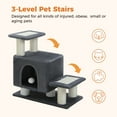 thumbnail image 4 of Pefilos 21" Cat Scratching Tower and Pet Stairs with Cat Condo and Adjustable Stairs for Small Dogs, Gray, 4 of 9