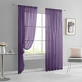 thumbnail image 5 of chaungfeng Modern Sheer Rod Pocket Window Curtains, Solid-Color Semi-Sheer Curtains for Living Room, 52 in x 84 in, Purple, 5 of 6