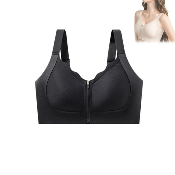 Women's Comfortable Seamless Front-Zip Bra Women's Front-Zip Sports Bra Invisible Seamless Underwear