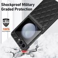 thumbnail image 4 of For Samsung Galaxy Z Flip5 Diamond Lattice Hinge Phone Case(black), 4 of 5