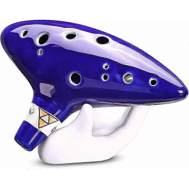 12 Hole Alto C Ocarina Legend of Zelda Ocarina with Stand Music Book Neck String Zelda Ceramic Ocari