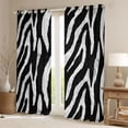 thumbnail image 2 of Feelyou Fashion Zebra Print Blackout Curtains Set of 2 (52x84 Each), Black Grey Lines Abstract Window Curtains, Teens Kids Boys Girls Curtains and Drapes, Window Curtains Home Decor, 2 of 6
