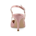thumbnail image 4 of Journee Womens Knightly Sling Back Mid Stiletto Pointed Toe Pumps, Widths Available, 4 of 10