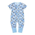 thumbnail image 3 of MYGBCPJS 2-Pack Baby Short Sleeve Zipper Romper Pajamas Toddler Summer Cotton Jumpsuit Sleepwear, 3 of 8