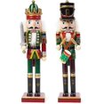 thumbnail image 1 of 2Pcs Nutcracker Figures Wooden Nutcracker Soldiers, 1 of 4
