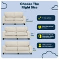 thumbnail image 5 of Serta Palisades 61" Track Arm Sofa Loveseat with Removable Covers Cream White, 5 of 16