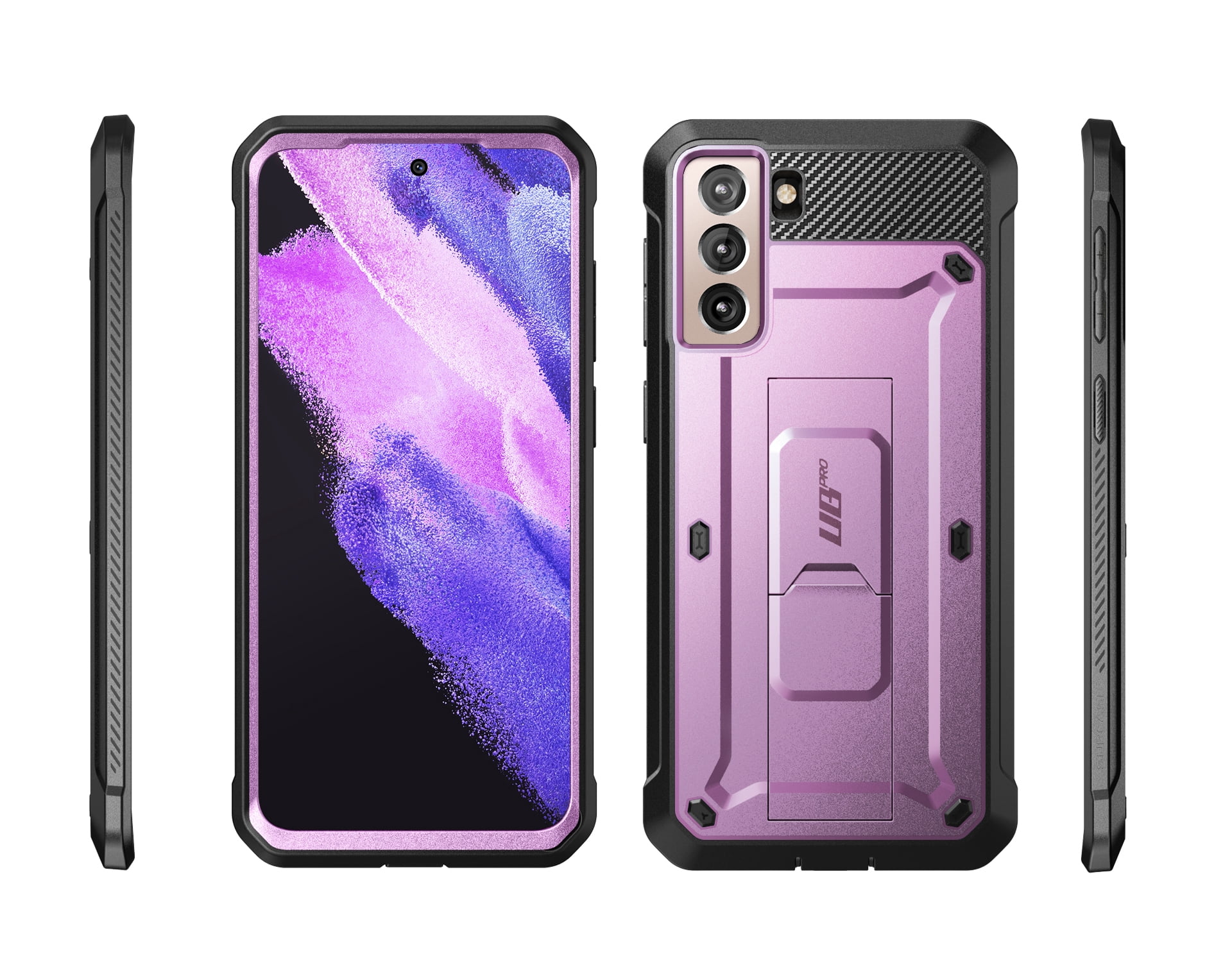 SUPCASE Unicorn Beetle Pro Series Case Designed for Samsung Galaxy S21 Plus 5G (2021 Release), Full-Body Dual Layer Rugged Holster & Kickstand Case Without Built-in Screen Protector (Violte)