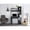 Gray, variant on Rectangular Office Desk with Spacious Top and Shelves / Suitable for Office Setup