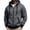 20-Dark Gray, variant on Fleece Hoodie for Men Featuring Full Zip Front Drawstring Hood Hooded Sweatshirt Jacket with Kangaroo Pockets for Weekend Wear Yellow M