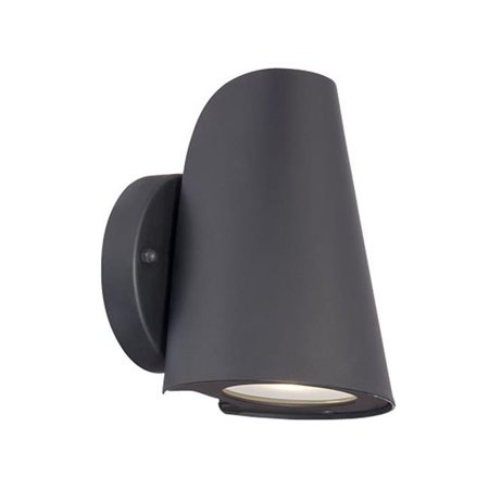 

HomeRoots 398823 7 x 4.88 x 5.75 in. Integrated LED 1-Light Matte Black Wall Light