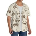 thumbnail image 2 of Fotbe Vintage Farm Pigs Camisa Estampada de Manga Corta para Hombre, Casual de Verano, Estilo Playero, Sin Arrugas-4X-Large, 2 of 5