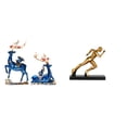 thumbnail image 1 of Escultura De Reno Corredor, Figura De Resina, Estatua Moderna Y Abstracta De Alce, Colección De Animales, Pareja De Ciervos, Decoración Para El Hogar, Entrada, Mesa., 1 of 8