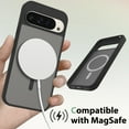 thumbnail image 5 of TECH CIRCLE for Google Pixel 9A Magnetic Hybrid Clear Case Compatible with MagSafe Shockproof Military Grade Protection Rugged Slim Matte PC Non-Yellowing Anti-Fingerprint Cover,Black, 5 of 5