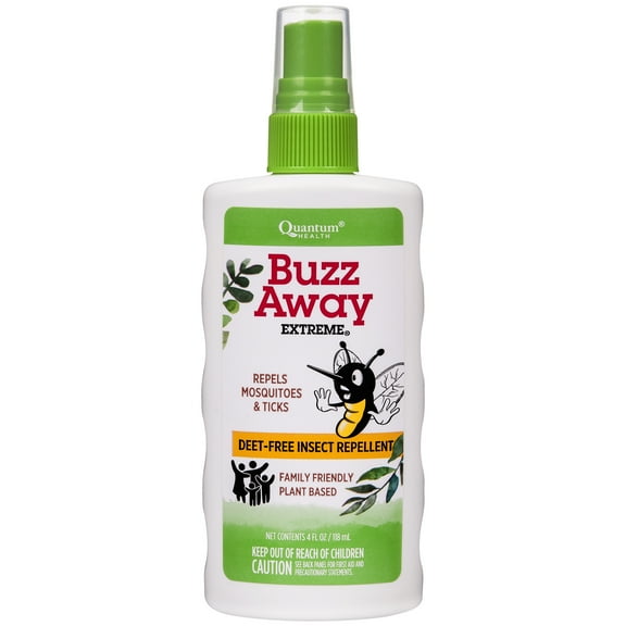 Quantum Buzz Away Extreme Natural Insect Repellent Spray, 4 fl oz