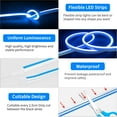 thumbnail image 3 of 5V USB LED Strip Lights 6.6ft neon Lights Strip Flexible Neon LED Rope Lights for Bedroom Backlight Cabinets etc (Power Adapter Not Included/Blue), 3 of 5