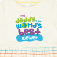 thumbnail image 4 of Inktastic Daddy Worlds Best Welder Girls Baby Dress, 4 of 5