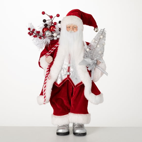 19.5"H Sullivans Traditional Festive Santa, Christmas Decor, Multicolored