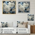 thumbnail image 4 of Designart "Muted Blue And Graceful Mums III" Mums Floater Framed Canvas Wall Art, 4 of 5