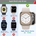 thumbnail image 2 of 3 Pack Case Compatible with Apple Watch series 10 42MM,30 °     Anti Spy Privacy Tempered Glass Screen Protector with Ultra-Thin Full Coverage Bumper Cover for iWatch Accessories(3 Colors,42mm), 2 of 6
