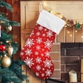 thumbnail image 5 of GZHJMY Christmas Stocking, Personalized Christmas Snowflake Large Candy Stocking Hanging Gift, Xmas Stockings Decoration 1 PCS for Family Holiday Party Ornaments Decor Fireplace, 5 of 7