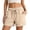 v#30Beige160, variant on Rggeeun Womens Shorts Solid Color Elastic High Waist Relaxed Fit Front Seam With Side Pockets & Adjustable Tie Wide Leg For Beach Surf Cozy Bottoms,Coffee,Xxl