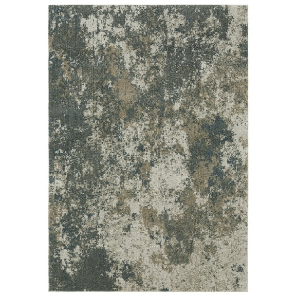 Oriental Weavers Alton Area Rug - 531L9 - 6'7" x 9'6" - in Teal/ Gray - Modern Style, Stain Resistant, Family and Pet Friendly , Dining, Living Room Rug