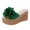 Green, variant on Platform Sandals for Women Slip on Espadrille Wedges Slip on Slides 3D Flower Summer Heels Vacation Beach Dress Shoes Green Size 6.5