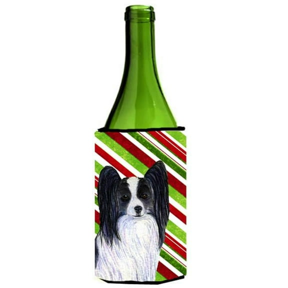 Papillon Candy Cane Holiday Christmas Wine Bottle Hugger - 24 oz.