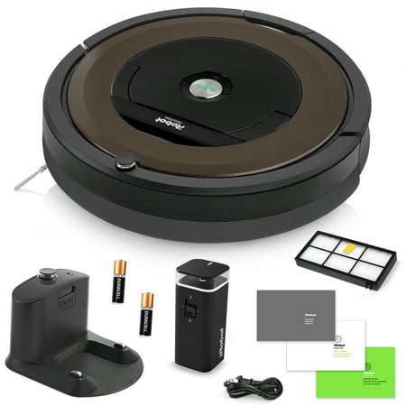 iRobot Roomba 890 Vacuum Cleaning Robot + Dual Mode Virtual Wall Barrier (With Batteries) + Extra High Efficiency Filter +