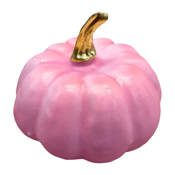 ZTTD 1 Pcs Artificial Pink Pumpkins Fall Decorations 3Inch, Paintable, Foam Pumpkin, Halloween Thanksgiving Autumn Decor, for Table Centerpiece Mantle Bowl Crafts