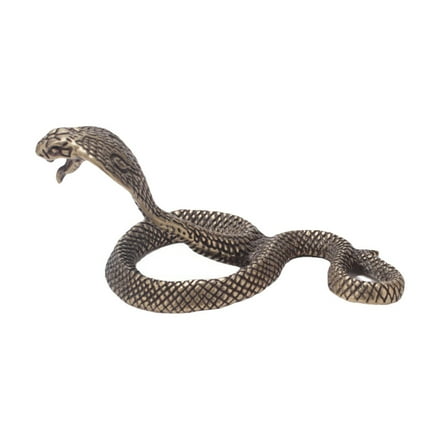 OFFIGAM Realistic Metal Snake Figurine Set for Home Decor, Modern Style Decorative Sculpture, Unique and Collectible
