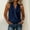 Navy, variant on FDGIU Women's Halter Wrap V Neck Sleeveless Tank Top, Solid Cotton Linen Woven Side Drawstring Ruched Cropped Casual Blouse