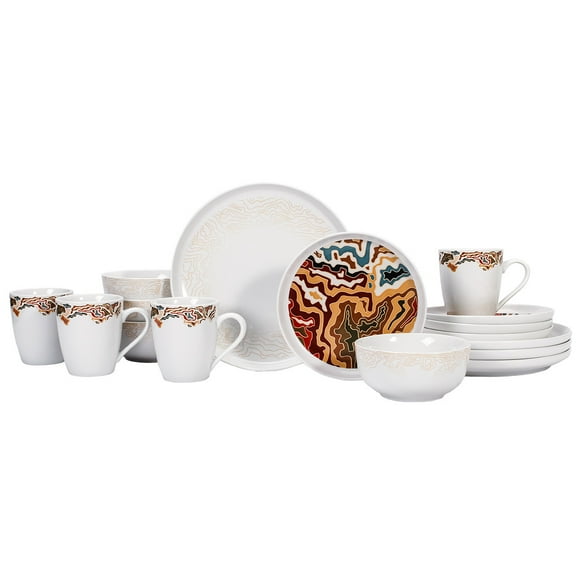 Vajilla de Porcelana Crown Baccara 16 piezas para 4 personas - Chartes