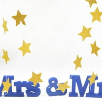 MLINS 2m Star Garland Bunting Christmas Hanging Paper Garlands for Home Wedding Parties Decor (Golden)