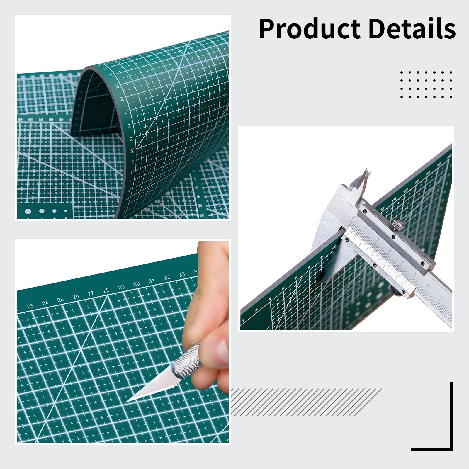 4 Pcs Self Healing Cutting Mats, A5 Rotary Cutting Mats with Grid Lines, 5.9 x 8.7 Inches PVC Craft Cutting Pad Set in 4 Colors for Sewing Quilting Art Projects