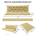 thumbnail image 5 of Outdoor Swing Cushions, Waterproof Thicken Porch Swing Cushions with Ties, 2-3 Seater Patio Swing Replacement Cushion for Backyard, Lawn and Garden（Beige-yellow-40*60in）, 5 of 6