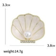 thumbnail image 3 of PikaLF Shell Brooch Pins for Women, Ocean Seashell Brooch Pin, Cute Pearl Shellfish Brooch Lapel Pin, Bohemian Beach Seashell Brooches Pins for Women Hat Bag Suit Dress Accessories, 3 of 4
