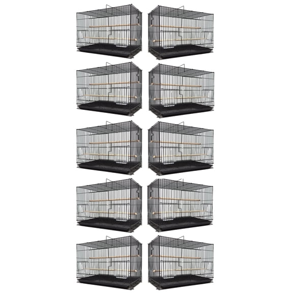 LOT of TEN of 20"x14"x14"H Breeding Breeder Bird Flight Cages With Side Nesting Box Door For Small Size Lovebirds Finches Parakeets Canaries Aviaries