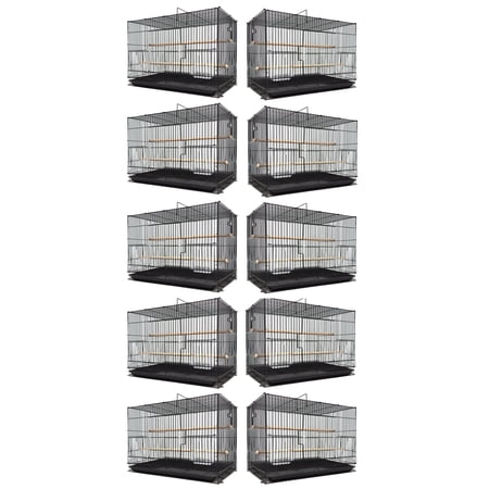 LOT of TEN of 20"x14"x14"H Breeding Breeder Bird Flight Cages With Side Nesting Box Door For Small Size Lovebirds Finches Parakeets Canaries Aviaries